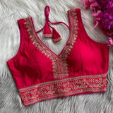 Mahi Roman Silk Saree Blouse