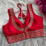 Mahi Roman Silk Saree Blouse
