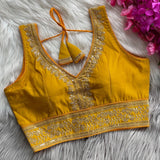 Mahi Roman Silk Saree Blouse
