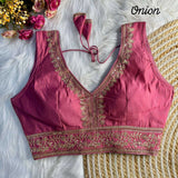Mahi Roman Silk Saree Blouse