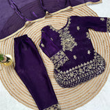 Ramzan Special Violet Kids Suit