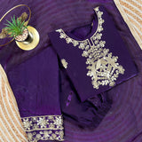 Ramzan Special Violet Kids Suit