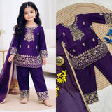 Ramzan Special Violet Kids Suit