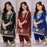 Beautiful Kids Gmy Silk Top Plazzo