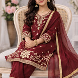 Beautiful Kids Gmy Silk Top Plazzo