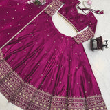 Rani Pink Satin Silk Lehenga Choli