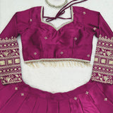 Rani Pink Satin Silk Lehenga Choli
