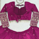 Rani Pink Satin Silk Lehenga Choli