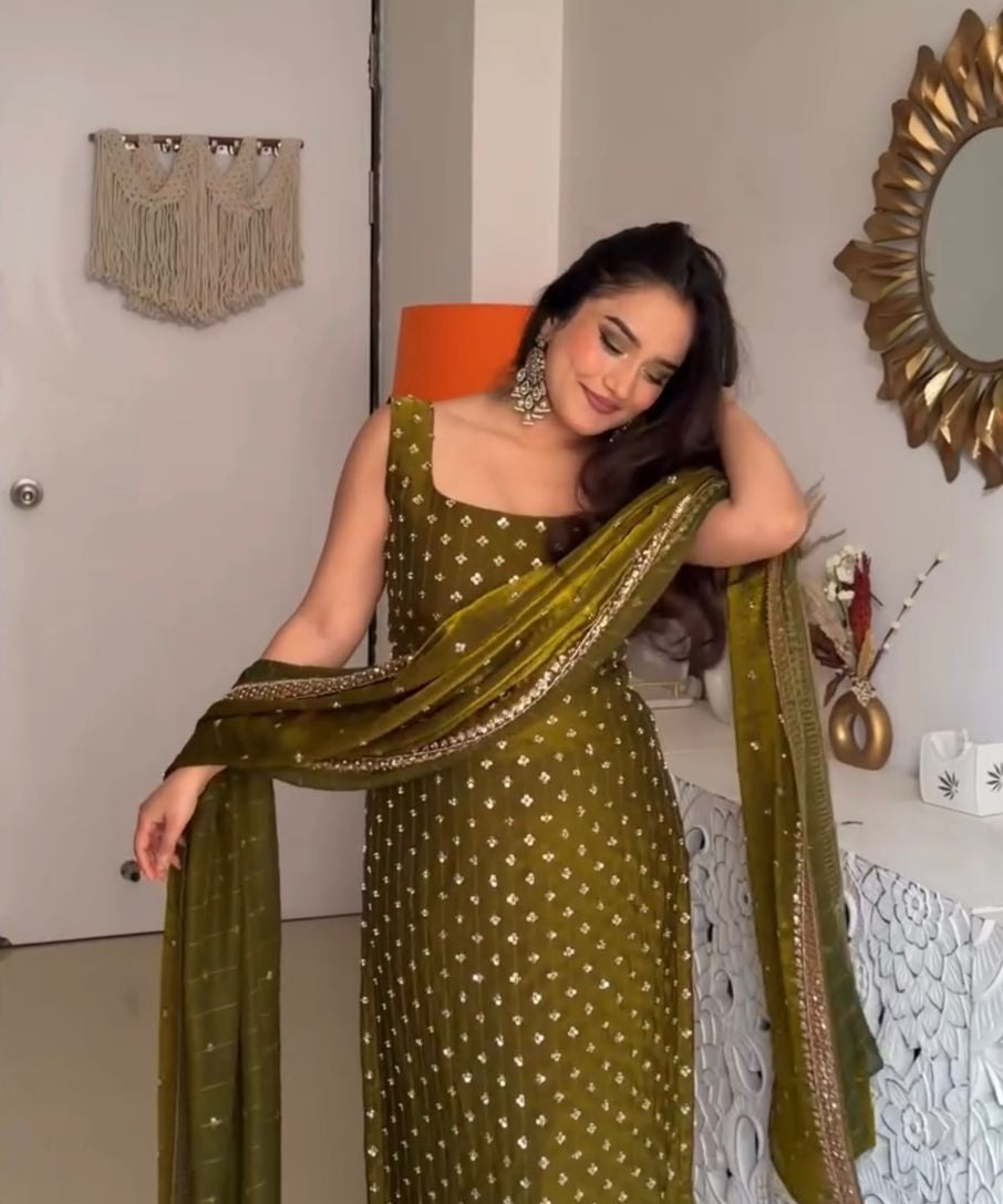 Ethnic Festive Fendy Silk Suit