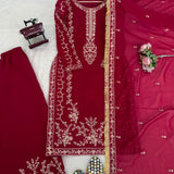 Elegant Embroidered Top Plazzo Set