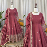 Classy Chanderi Silk Anarkali Gown