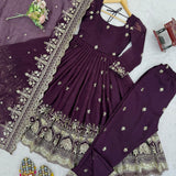 Occasionally Crunchy silk Anarkali Suit