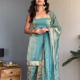 Fancy Fandy Silk Top Plazo