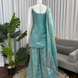 Fancy Fandy Silk Top Plazo