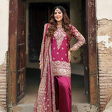 Pink Bride Pakistani Top Farshi Salwar