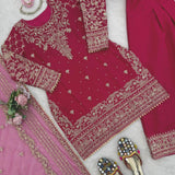 Pink Bride Pakistani Top Farshi Salwar