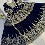 Exclusive Black Georgette Top Lehenga