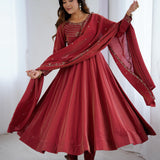 Fresh Look Chanderi Silk Anarkali Gown