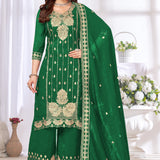 Safina Chinon Embroidered Straight Suit