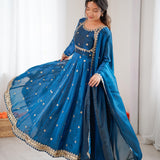 Exclusive Wedding Silk Anarkali Gown
