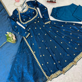 Exclusive Wedding Silk Anarkali Gown