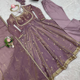 Exclusive Wedding Silk Anarkali Gown