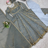 Exclusive Wedding Silk Anarkali Gown