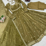 Exclusive Wedding Silk Anarkali Gown