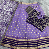 Vintage Purple Silk Lehenga Choli