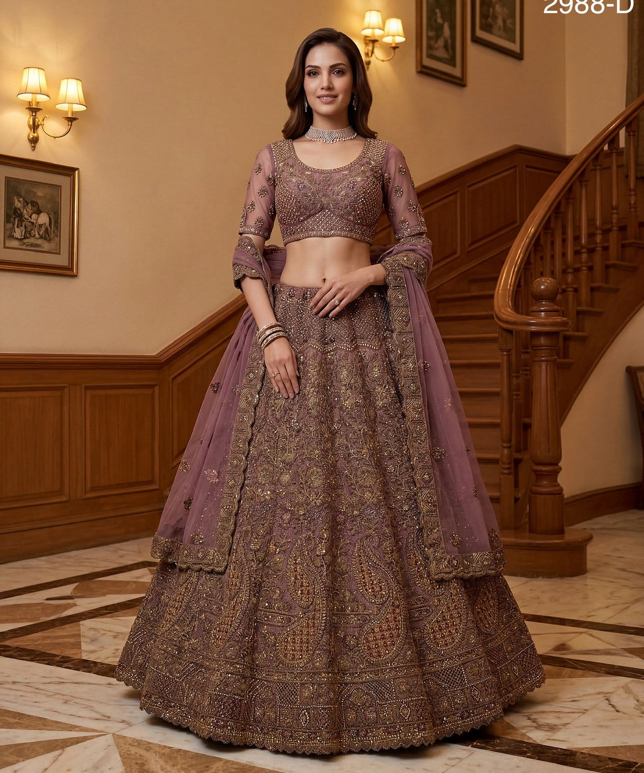 Adorn Bridal Net Hard Work Lehenga