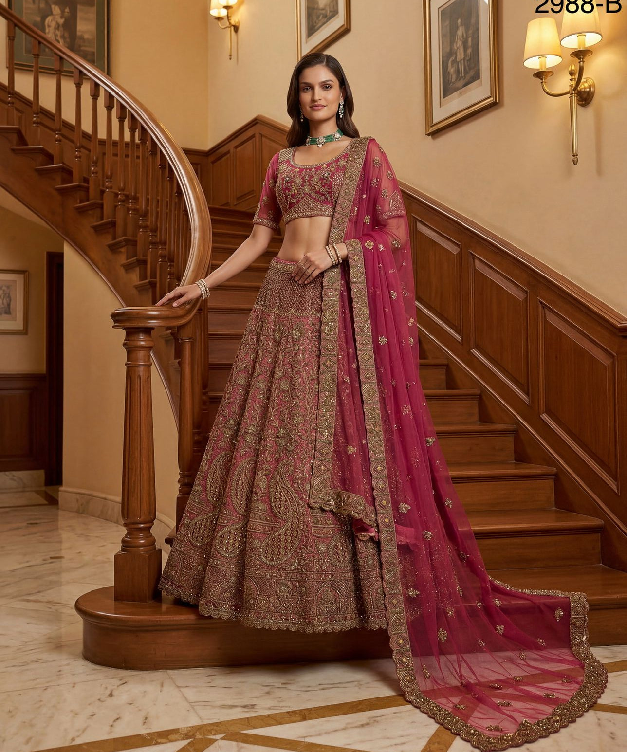 Adorn Bridal Net Hard Work Lehenga