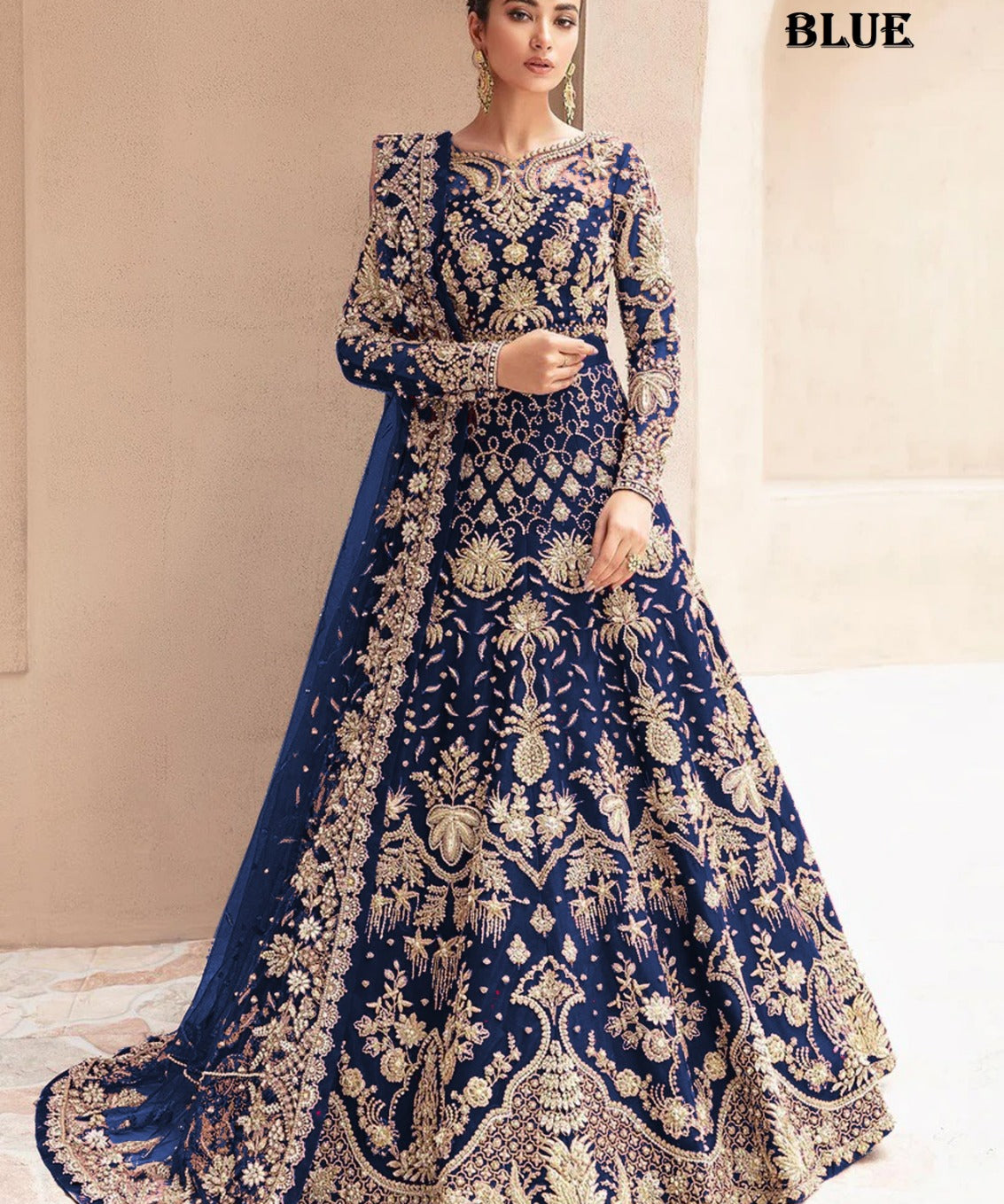 Senhora Elegant Net Anarkali Gown