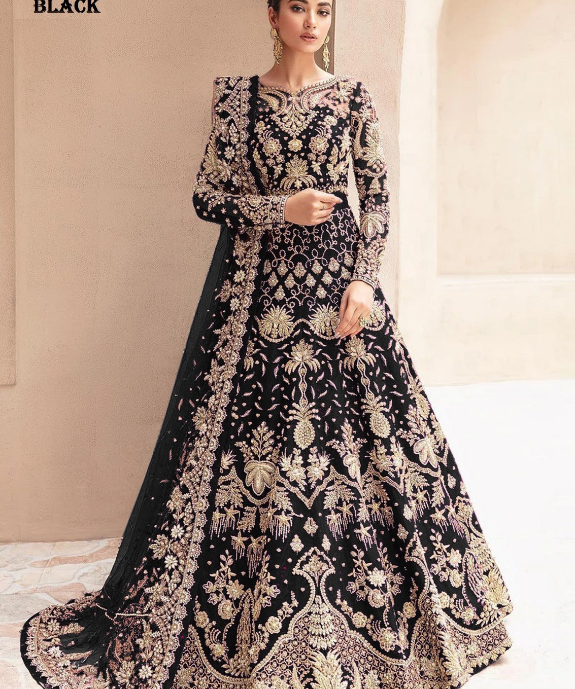 Senhora Elegant Net Anarkali Gown