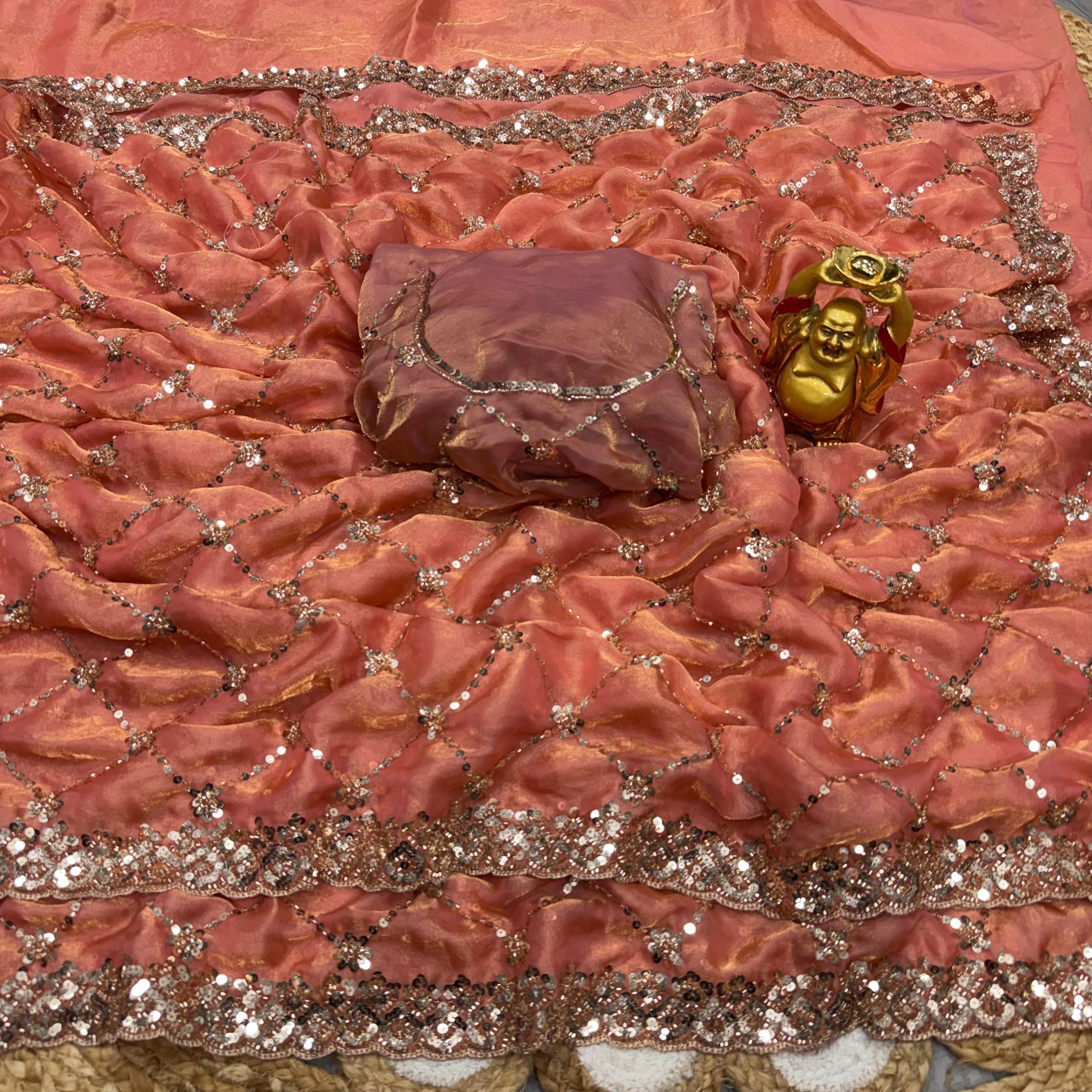 Grand Space Silk BeadsWork Saree