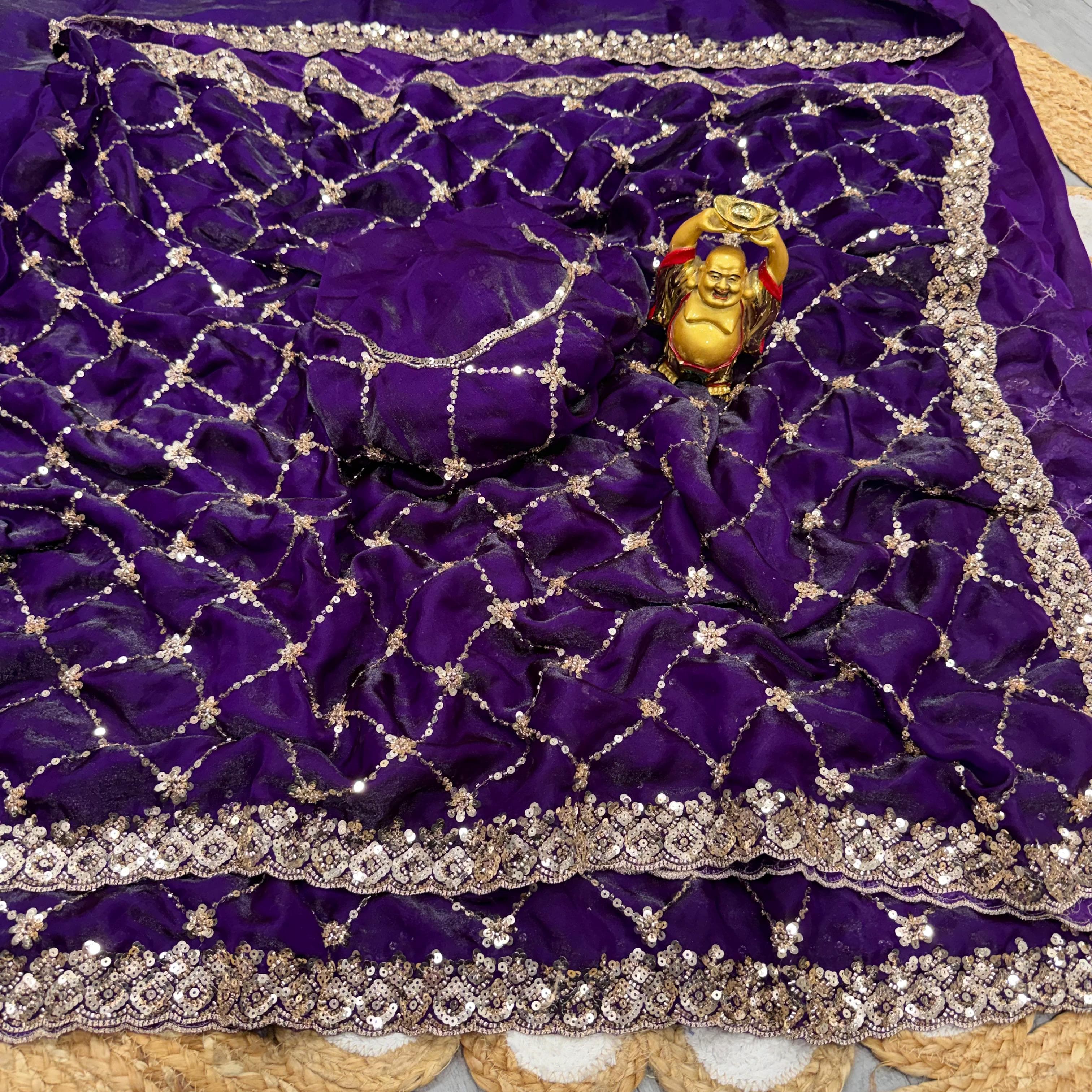 Grand Space Silk BeadsWork Saree