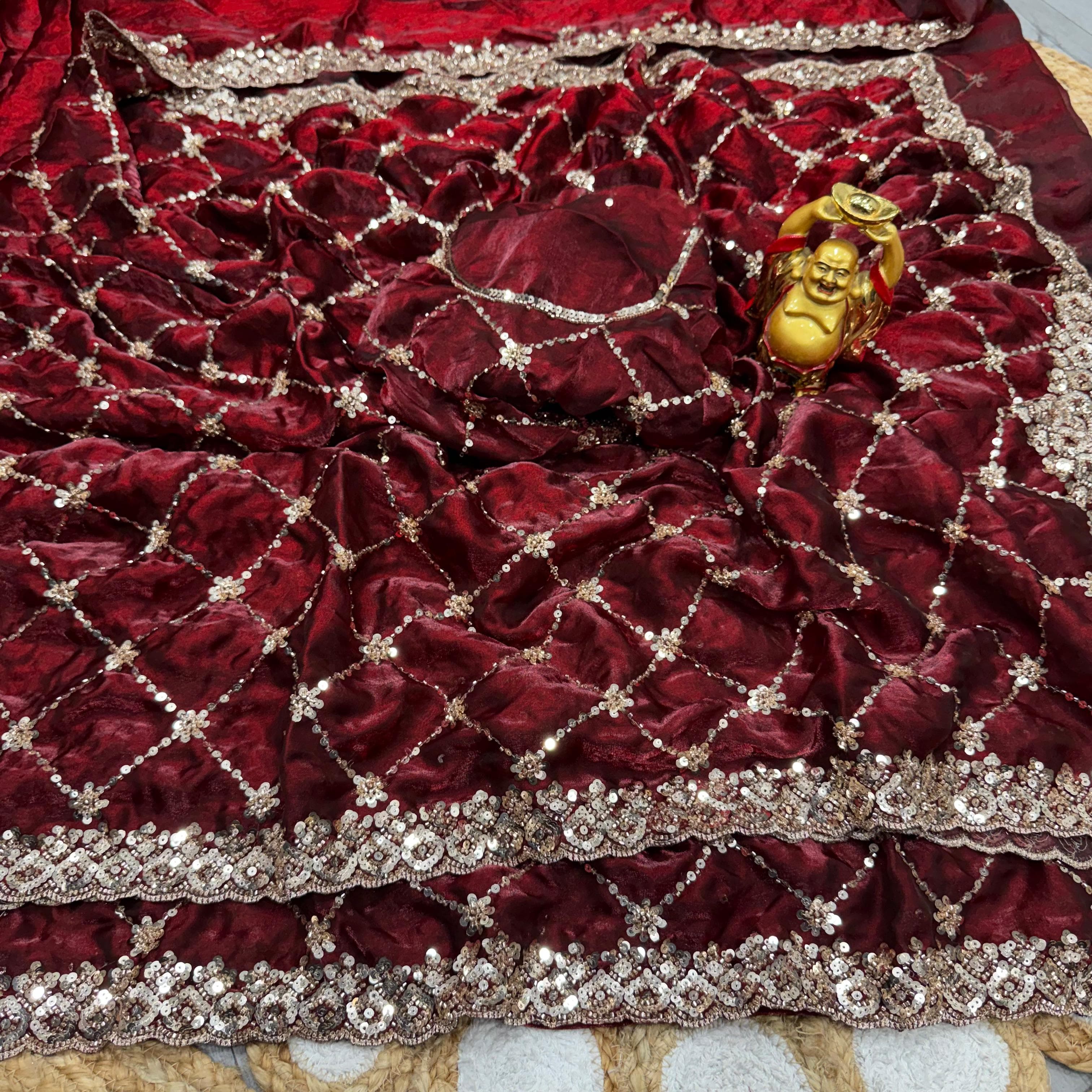 Grand Space Silk BeadsWork Saree