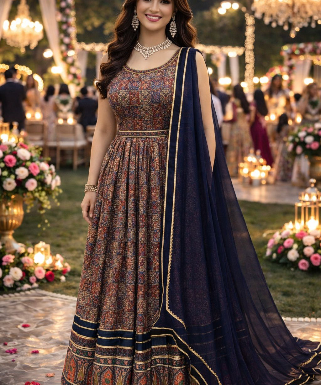Muskan Premium Printed Anarkali Gown
