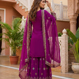 Festive Georgette Embroidered Suit