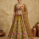 Mustard Wedding Jimmy Chu Lehenga