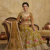 Mustard Wedding Jimmy Chu Lehenga