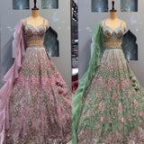 Exceptional Embroidered Silk Lehenga
