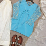 Pretty Fandy Silk Top Plazzo