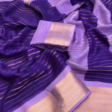 Moss Gold Zari Weaving Saree