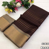 Moss Gold Zari Weaving Saree