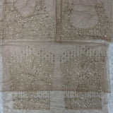 golden soft net sequence saree