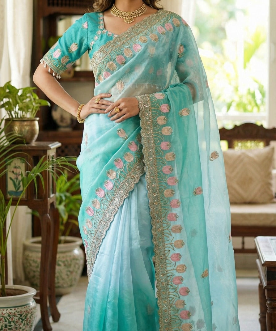 kamal fendy satin saree