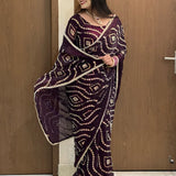 pooja fandy sattin silk saree