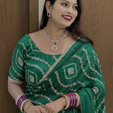 pooja fandy sattin silk saree