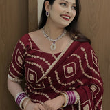 pooja fandy sattin silk saree