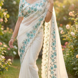 cherry taby organza saree